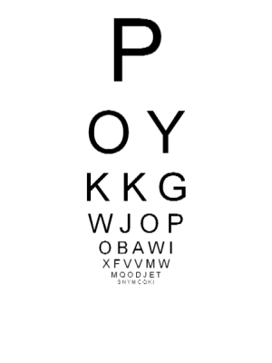 Sample Eye Chart