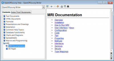 MRI built-in help