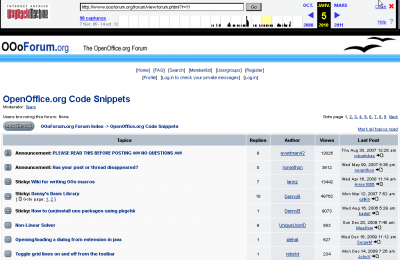 Section Code Snippets at January, 05, 2010