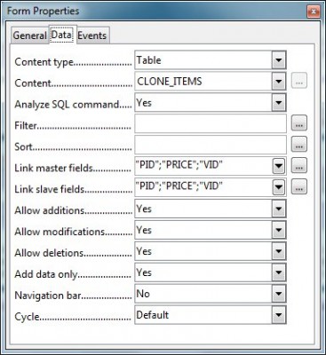 Pass multiple fields as subform links