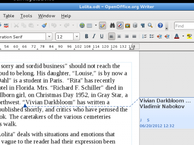 Comment in AOO 3.4.1 (non-author color)