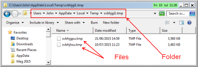 ...\Temp\svbhjgpu.tmp folder containing 2 files - you need to recover these two files.