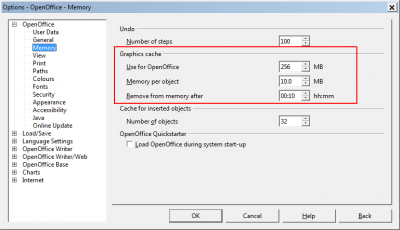 Reset graphics cache to 200 MB or more