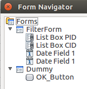 Macro button on separate dummy form.