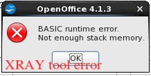 The &quot;XRAY -tool&quot; runs out of stack memory