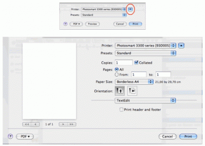 Print dialog box