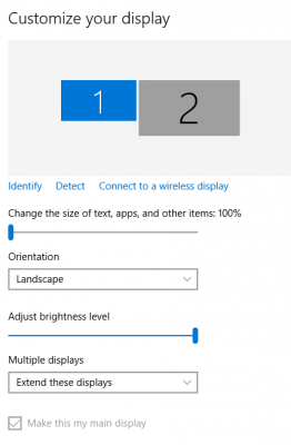 display configuration