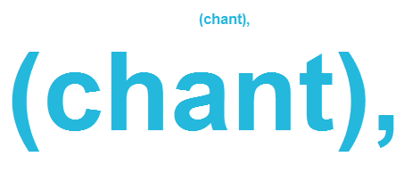 The identical text in two different font sizes - the small text appears to be paler than the large text