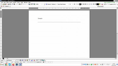 Microsoft Word 2003 Bottom Border Example