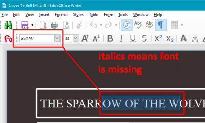 LO italicises a missing font