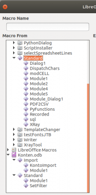 Standard libs in MyMacros and document.