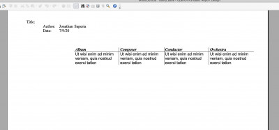 Report Result with no Query