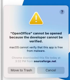 error message when trying to open 4.1.8