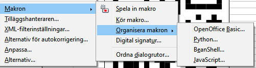 Verktyg / Makron / Organisera makron