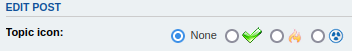 Topic icons when editing the post.