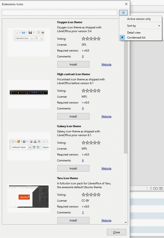 Custom icon serts of the LO downloadabla from the Extensions.png