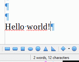 Visible Word count feature exists in the LibreOffiice.png