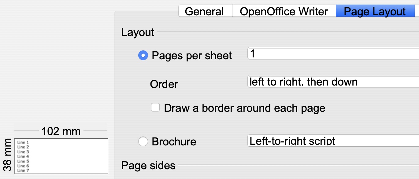Print dialog