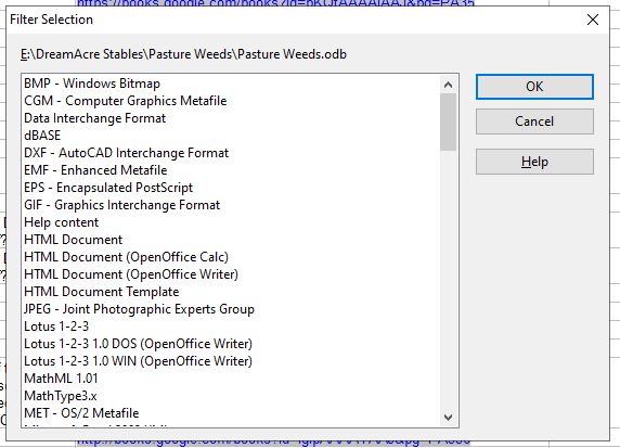 FilterSelectionMessage OpenOfficeDatabaseProblem.JPG