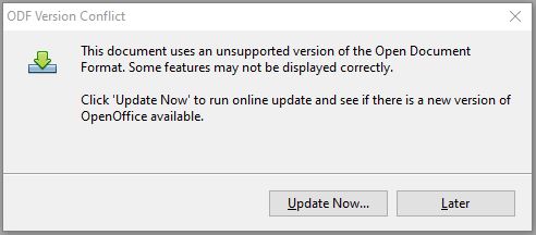 Randomly occurring issue with open office files.