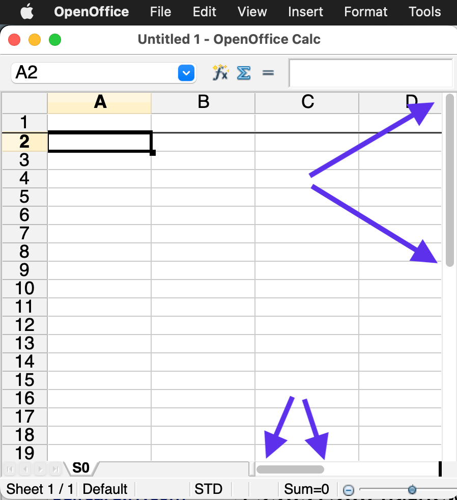 Scrollbars on MacOS without arrows