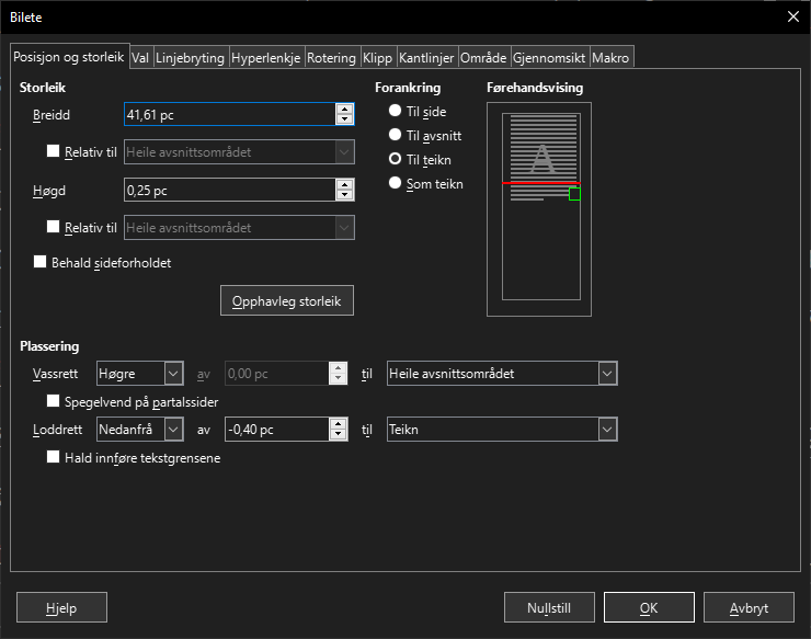 Settings for gradient PNG.