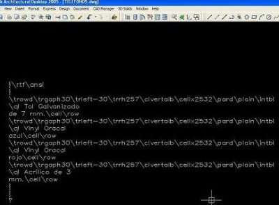 esto aparece en autocad