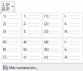 LibreOffice Calc 5.1.3<br />Botón en barra de herramientas para activar numeración