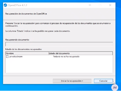 Error openoffice al momento de cerrar el editor de texto