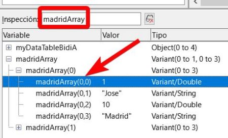 Vease Array manual de un parentesis.