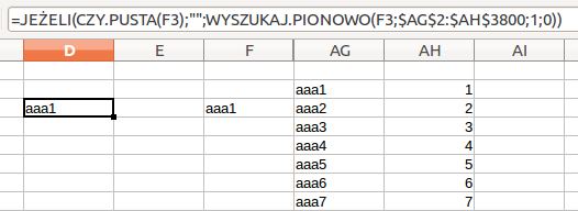 wynik formuły gdy nr kolumny macierzy = 1